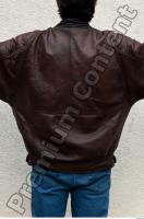 Older man upper body leather jacket 0001